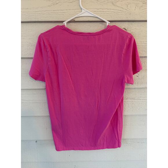 Ralph Lauren Sport Pink V-Neck Pima Cotton T-Shirt Women’s Large - Picture 6 of 6